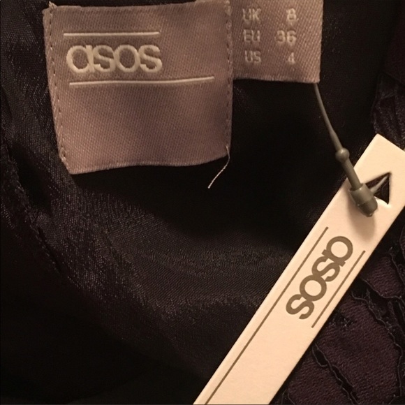 ASOS Lace Crop Top Midi Pencil Dress - Picture 2 of 2